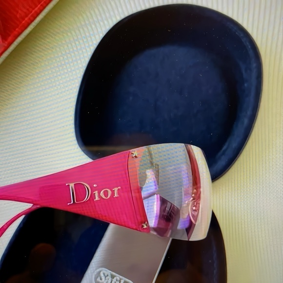 LIKE NEW SO RARE DIOR Vintage Golf Pink rimless sunglasses Y2K Barbie style - Picture 6 of 15